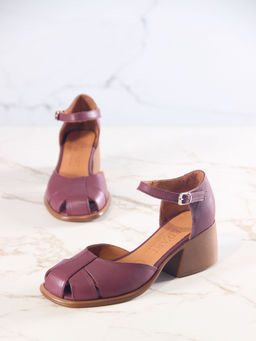 Босоножки 5033.23663br.Гнилая вишня+коричневый