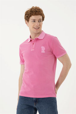 Мужская розовая базовая футболка