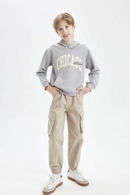 Толстовка обычного кроя с капюшоном для мальчиков - Defacto фото 2