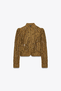 ZW COLLECTION LACE JACKET WITH PUFF SLEEVES - Zara фото 5