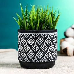 Кашпо для цветов «Узоры», 330 мл, 8.5×8.5×8.5 см, керамическое, МИКС