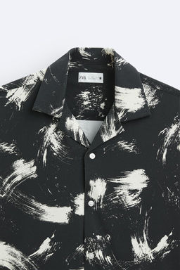 ABSTRACT PRINT STRETCH SHIRT - Zara фото 8