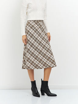 юбка длины миди в косую клетку - Glenfield фото 2