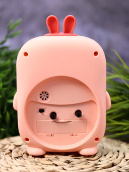 Часы-будильник Rainbow rabbit, pink (14,5х12 см)
