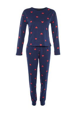 Trendyolmilla Beyaz %100 Pamuklu Kalpli Orme Pijama Tak?m? THMAW21PT0566 фото 33