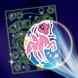 Набор для творчества. Лунная фреска Единорог, светящийся песок + блёстки - Школа талантов фото 2