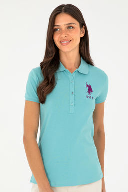 Женская мятная базовая футболка Неожиданная скидка в корзине - U.s. polo assn фото 3