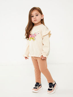 Bisiklet Yaka Uzun Kollu Pamuklu K?z Bebek Sweatshirt - Waikiki фото 3