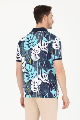 U. S. Polo Assn Мужская темно-синяя футболка с воротником-поло - U.s. polo assn фото 5