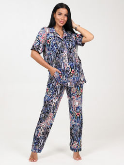 7 ПИЖАМНЫЙ ЖЕНСКИЙ КОСТЮМ (брюки) (Фиолетовый (змея)) - А-дина фото 2