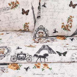 Постельное бельё Этель дуэт Парижские сезоны 143х215 см - 2 шт., 240х220 см, 70х70 см - 2 шт., 100% хлопок, бязь 125 г/м  фото 2