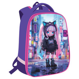 Рюкзак ArtSpace School Friend "City style" (Uni_64893) 39*30*18см, 2 отделения, 2 кармана, анатомическая спинка