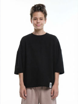 Футболка черная оверсайз 22-5270 черный