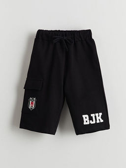 Beli Lastikli Be?ikta? Bask?l? Erkek ?ocuk ?ort