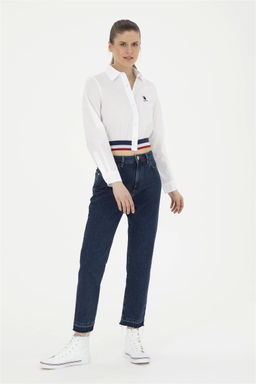 Женская белая рубашка с длинным рукавом Неожиданная скидка в корзине - U.s. polo assn фото 4