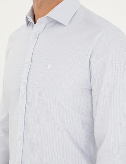 Lacivert Slim Fit Uzun Kollu G_mlek - Pierre cardin фото 7