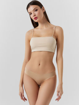 Цена за 2 штуки! Бесшовные слип-бикини в бежевом цвете