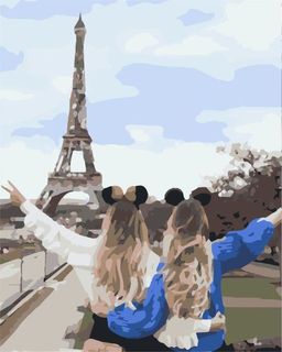 Картина по номерам Девушки в Париже