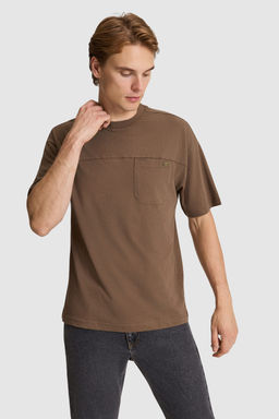 Erkek Kahverengi Comfort Fit Bisiklet Yaka Ti__rt - U.s. polo assn фото 3
