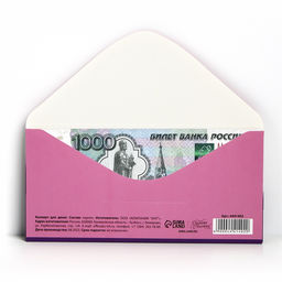 Цена за 10 шт. Конверт для денег Поздравляем!, 16.5?8 см