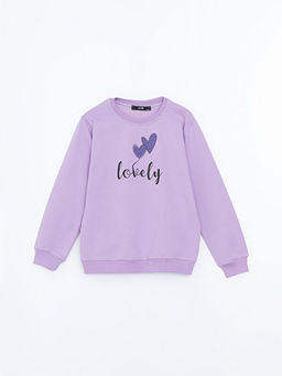 Bisiklet Yaka K?z ?ocuk Sweatshirt