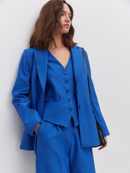 Однобортный жакет из вискозы