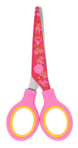 Ножницы школьные Schoolformat "Принцесса" 13 см, с резиновыми вставками, принт н...