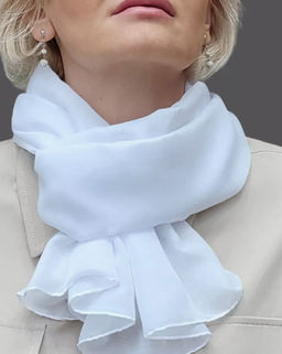 K13593 Платок 90/90 хлопок, вискоза БЕЛЫЙ