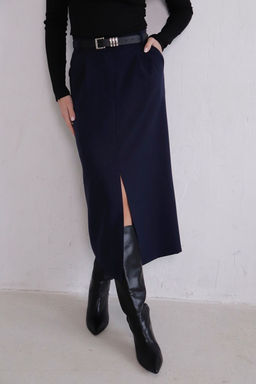 11364 Юбка миди-макси тёмно-синяя - Martichelli фото 8