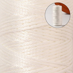Цена за 2 шт. Нитки вощёные, плетёные, плоские, 150D/16, 0.8 мм, 50±2 м, белые