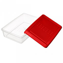 Asti Контейнер для продуктов пластмассовый 0,75л, 18,5х12х4,8см, прямоугольный, красный, подходит для СВЧ (Россия) - Домашняя мода фото 2