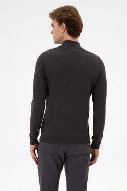 Erkek Slim Fit Bo_azl_ Antrasit Melanj Basic Kazak - U.s. polo assn фото 5