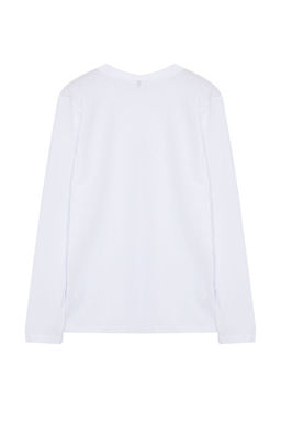 TRENDYOL MAN Beyaz Slim/Dar Kal?p %100 Pamuklu T-shirt TMNAW25TS00005 - Trendyolmilla фото 4