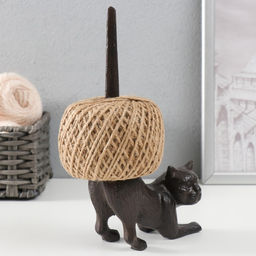 Фигурка-катушка для ниток «Кот», чугун, 12×21.5 см