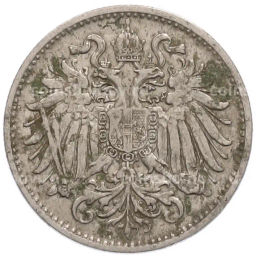 Монета 10 геллеров 1895 года Австрия