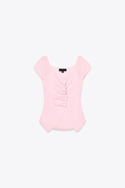 GATHERED KNIT TOP - Zara фото 15