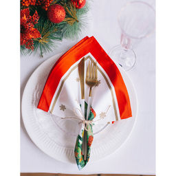 Набор столовый Новогодняя сказка скат.150х220см +/-3см с ГМВО, салф.40х40см-12 шт, хл100% - Этель фото 4