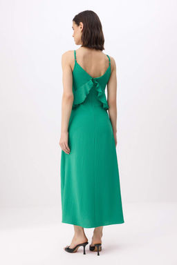 Yesil F?rf?r Detayl? Maxi Dokuma Elbise TWOSS26EL00330 - Trendyolmilla фото 4