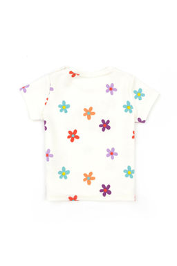 U. S. Polo Assn / Футболка цвета экрю для девочек с круглым вырезом - U.s. polo assn фото 3