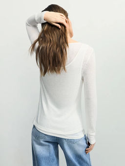 Двойной лонгслив из вискозы / Zarina  фото 4