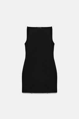 VESTIDO MINI STRETCH CREMALLERAS / Negro - Zara фото 4