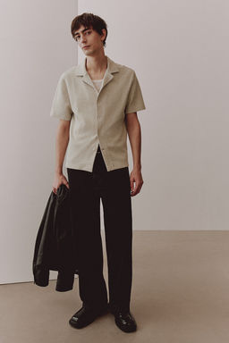 Camisa resort en espiguilla Regular Fit