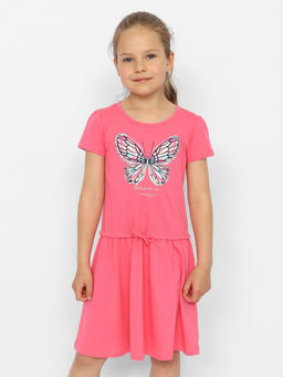 CRB wear/CWKG 63409-25 Платье для девочки,малиновый/Ex.Cherubino  фото 2