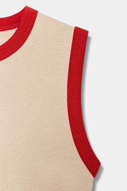 CAMISETA VIVOS CONTRASTE / Beige - Zara фото 6