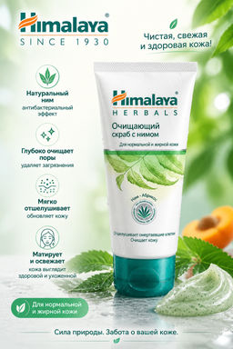 Himalaya Herbals/ Скраб очищающий с нимом "Himalaya since" (75мл) /арт-22198/