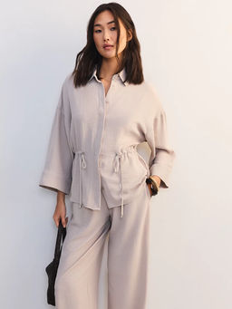 Блуза свободного кроя с кулиской / Zarina  фото 7