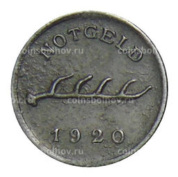 Монета 1 пфенниг 1920 года Германия  Нотгельд Бад-Мергентхайм