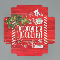 Коробка сборная Новогодняя посылка, 17 х 17 х 7 см - Дарите счастье фото 6