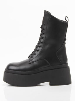 04-PAT225-1Z BLACK Ботинки зимние женские (натуральная кожа, 100% шерсть)