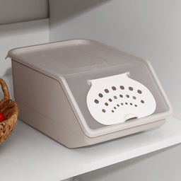 Контейнер для овощей, 7.6 л, 32.3×22×14.8 см, серый